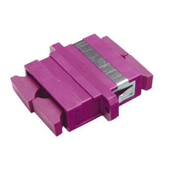 ADA-SCDPXEV Fiberworks AS  Adapter MM SC-DPX OM4 Magenta With flange, metall clip, Zr. sleeve